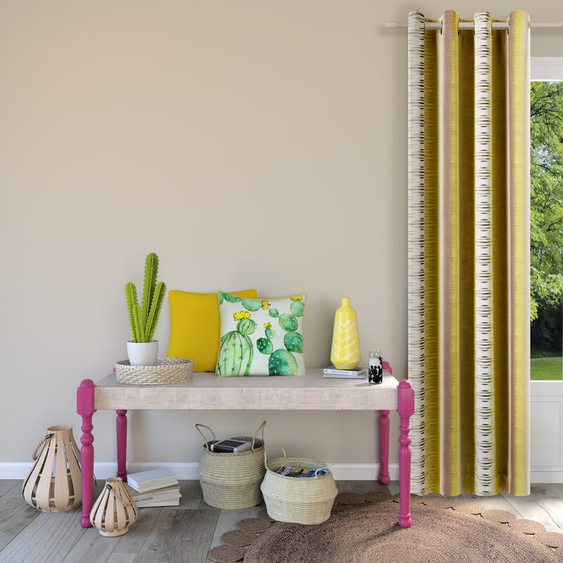 Tissu HEBE coloris jaune paille