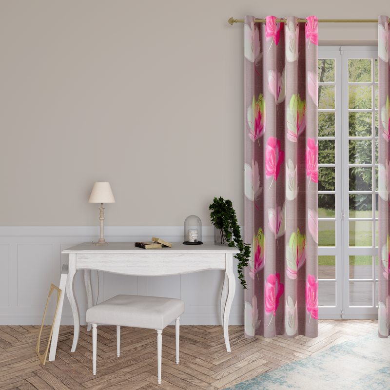 Tissu TULIP coloris prune