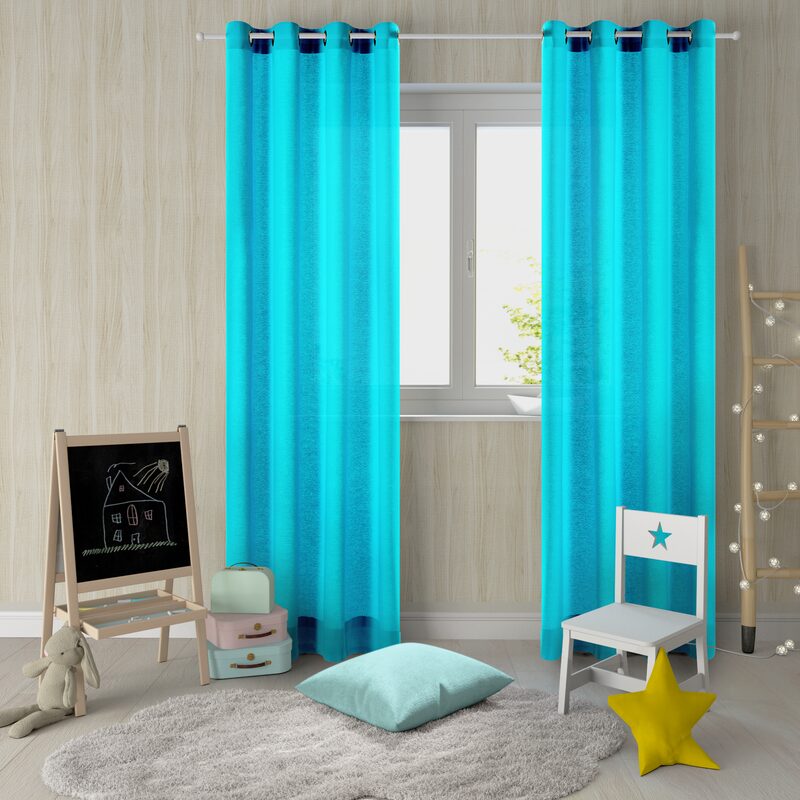 Tissu CORAL coloris turquoise