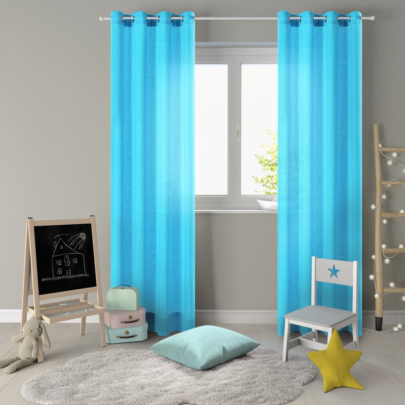 Tissu CORAL coloris bleu ciel