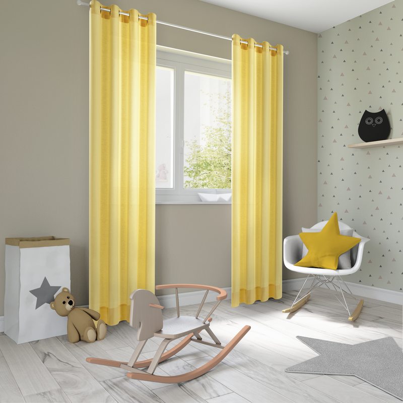 Tissu CORAL coloris jaune