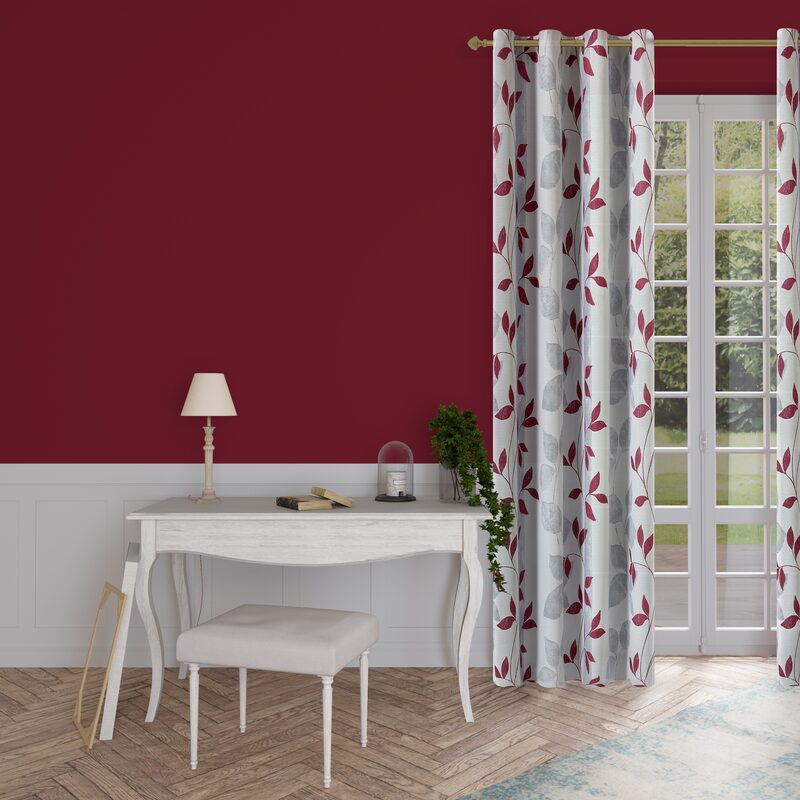 Tissu FOLIAGE coloris gris souris