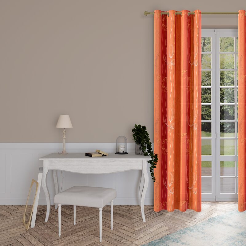 Tissu NEPAL coloris orange