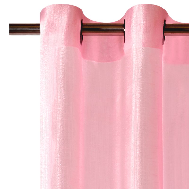 Voilage MAPUTO coloris rose guimauve 145 x 240 cm
