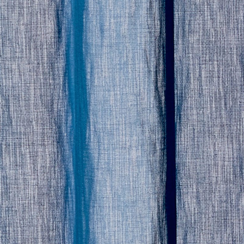 Voilage CHECH coloris bleu 145 x 240 cm