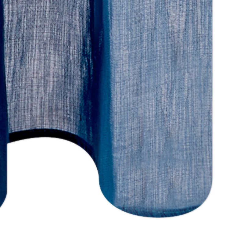 Voilage CHECH coloris bleu 145 x 240 cm