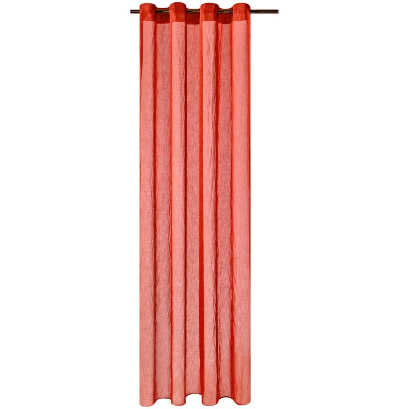Voilage CHECH coloris terracotta 145 x 240 cm