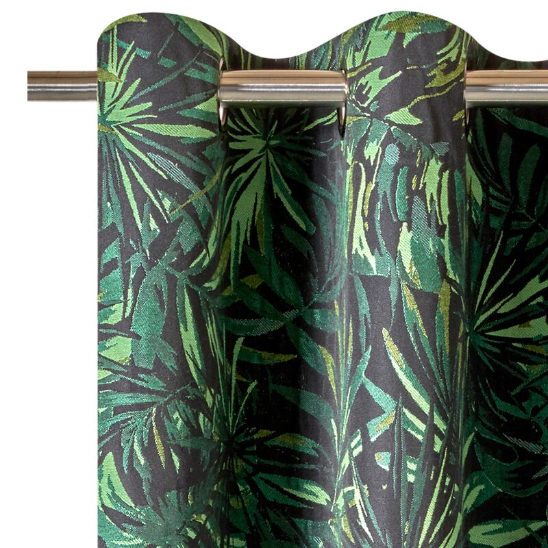 Rideau MONGA BAY coloris vert feuille 135 x 240 cm