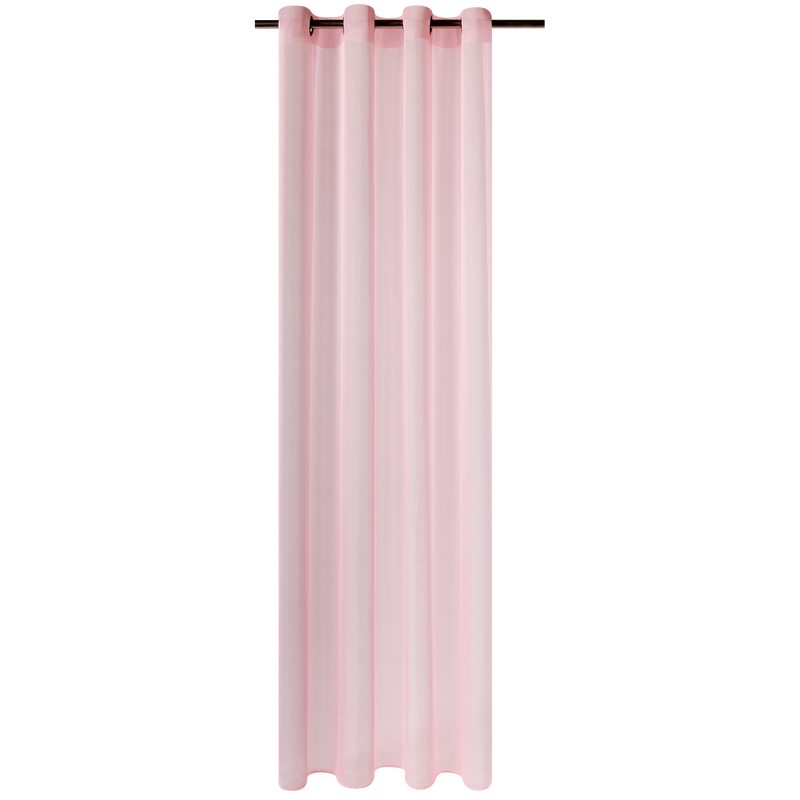 Voilage ÉTAMINE GIVRÉE coloris rose poudré 145 x 240 cm