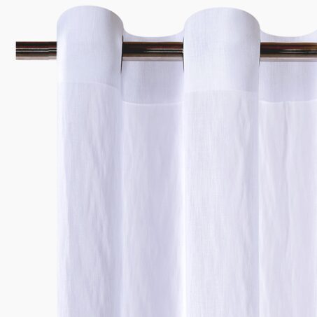 Voilage CHECH coloris blanc 145 x 240 cm