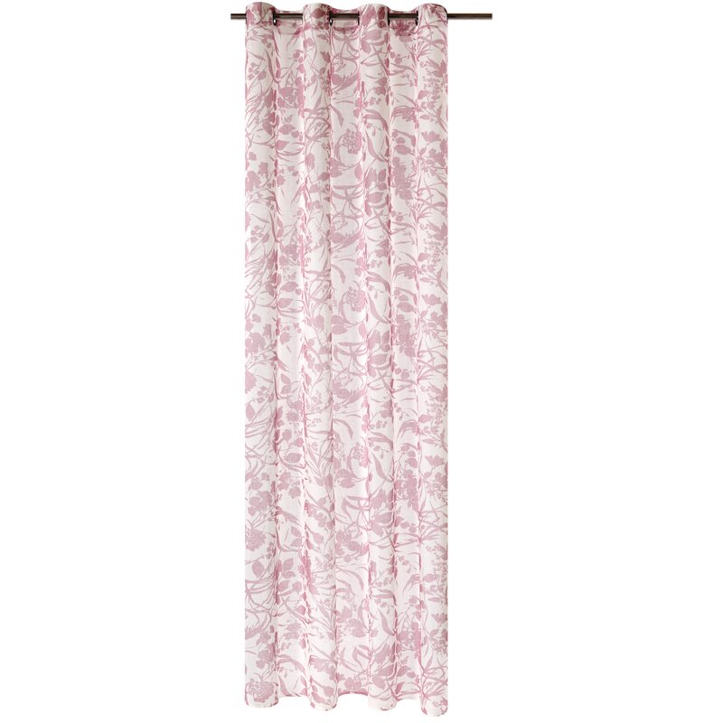 Voilage CANOPÉE coloris rose pastel 140 x 280 cm