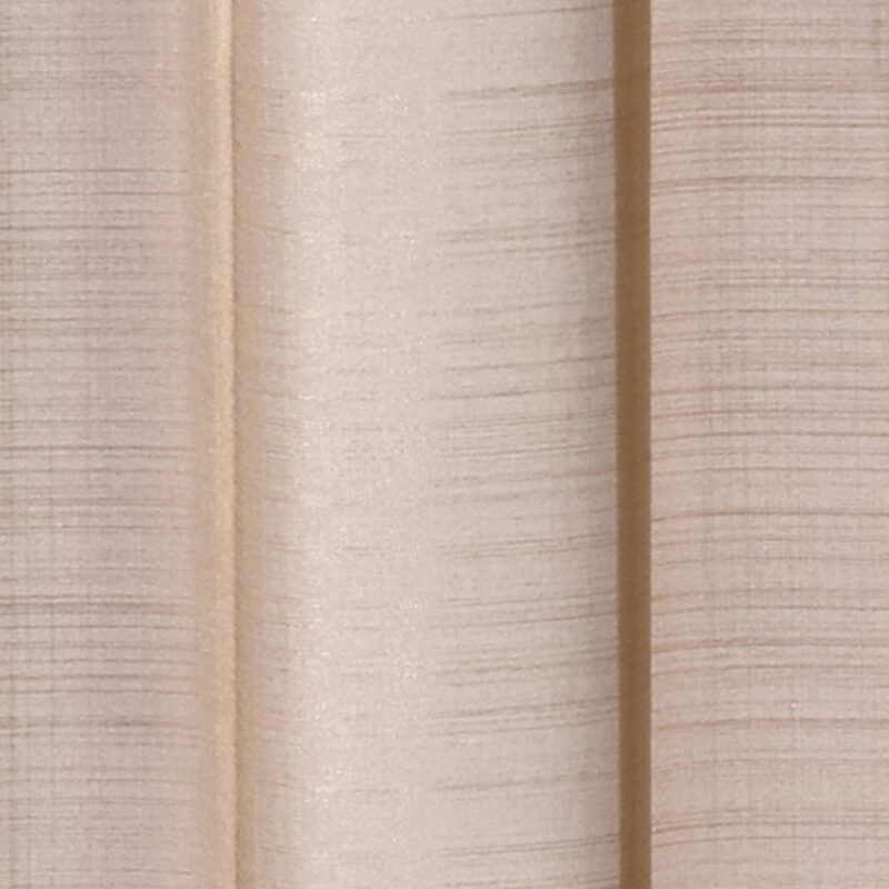 Voilage ÉTAMINE GIVRÉE coloris taupe 145 x 240 cm