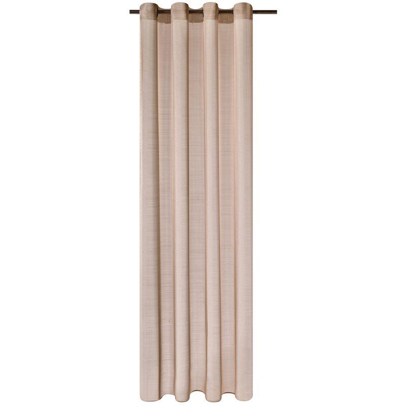Voilage ÉTAMINE GIVRÉE coloris taupe 145 x 240 cm