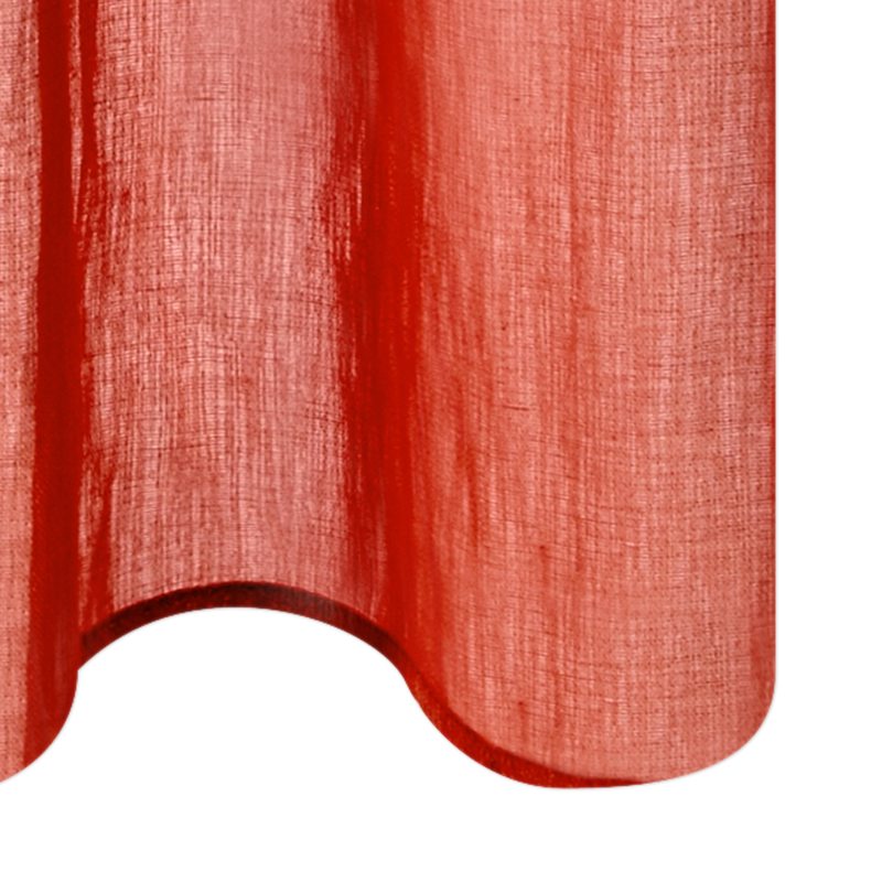 Voilage CHECH coloris terracotta 145 x 240 cm