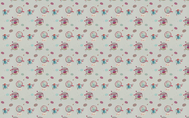 Papier peint LES JOLIS PAS BEAUX coloris gris perle