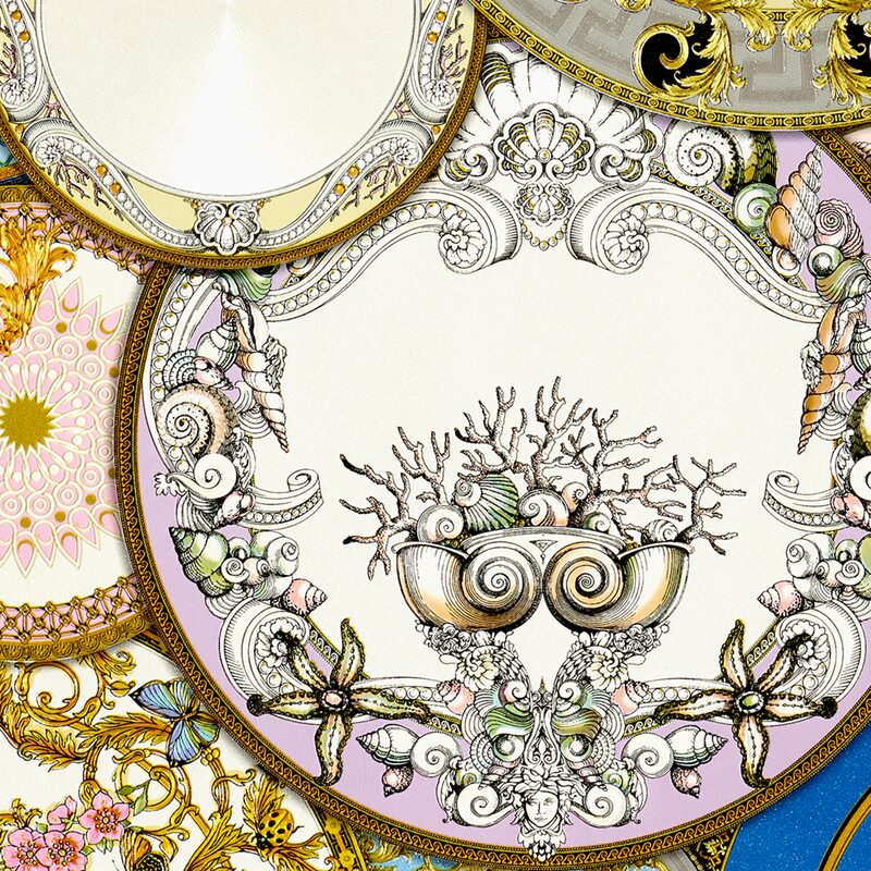 Papier peint intissé VERSACE COPPA coloris multicolore