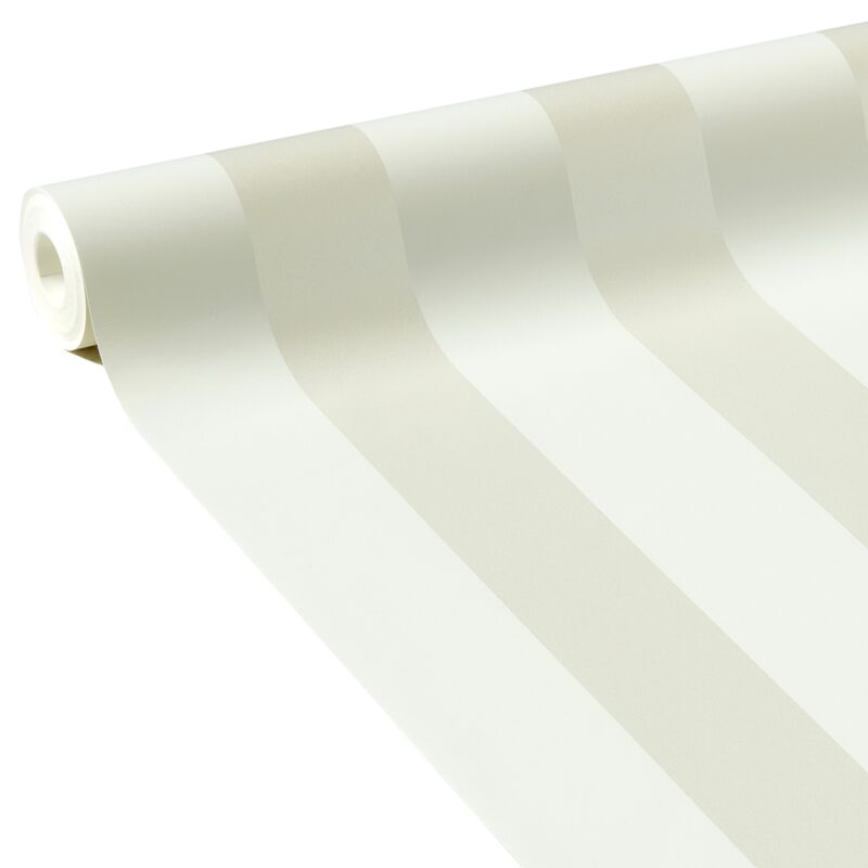 Papier peint intissé COSY STRIPE coloris blanc mat