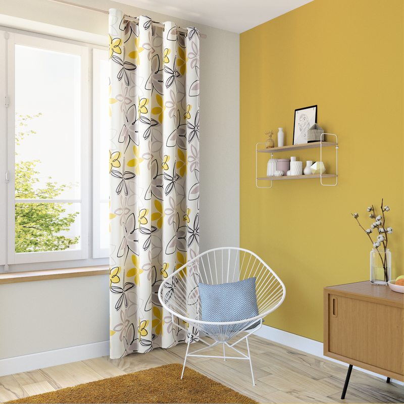 Tissu LA LOUVIERE coloris jaune d'or
