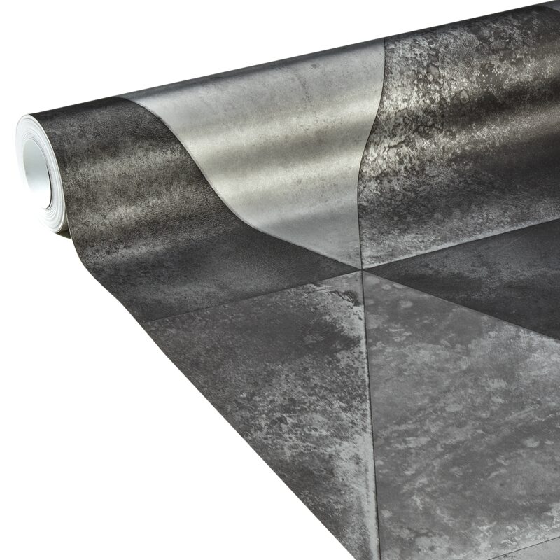 Papier peint intissé COBALT coloris gris béton métallique