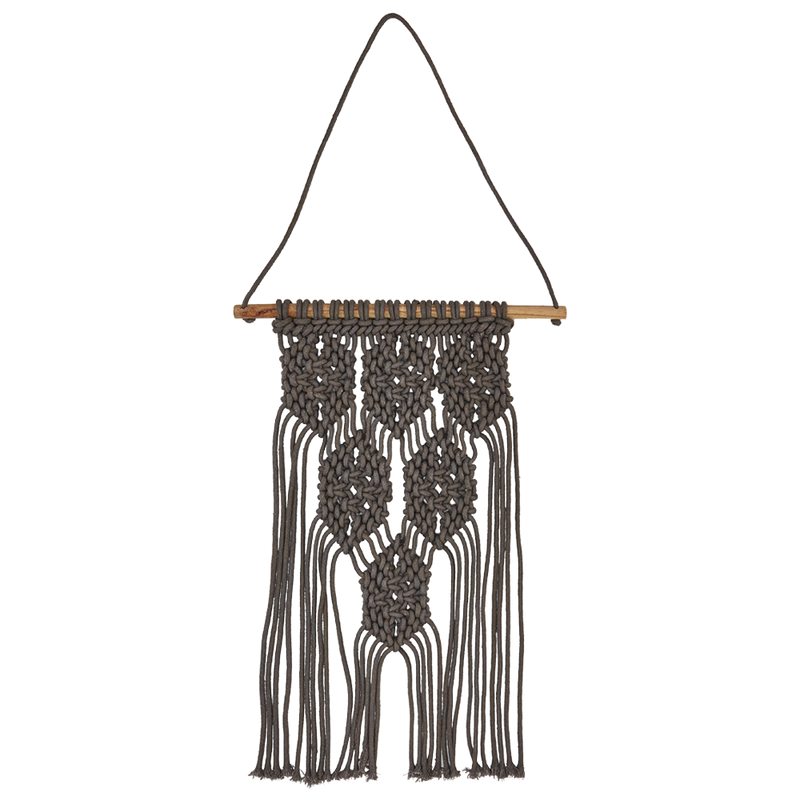 Suspension en macramé ARAYA coloris beige