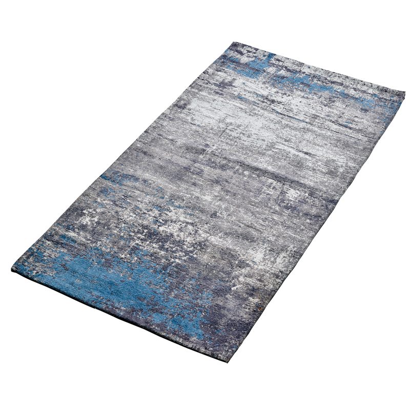 Tapis ARGENTELLA coloris bleu 80 x 150 cm