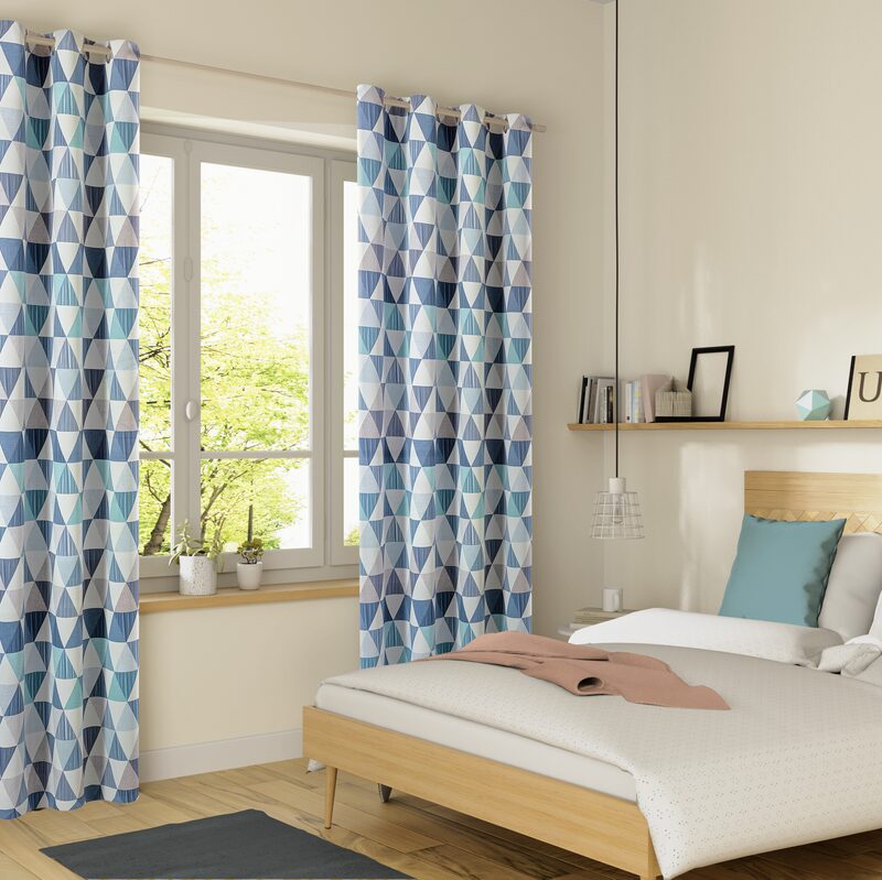 Tissu LIEGE coloris bleu glacier