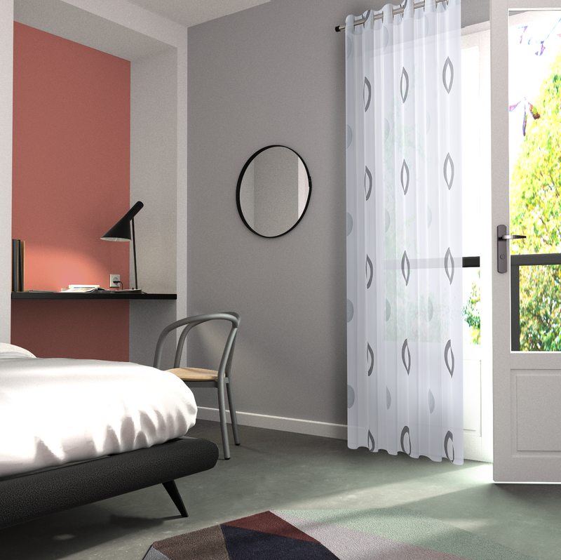 Voile PEKIN coloris gris