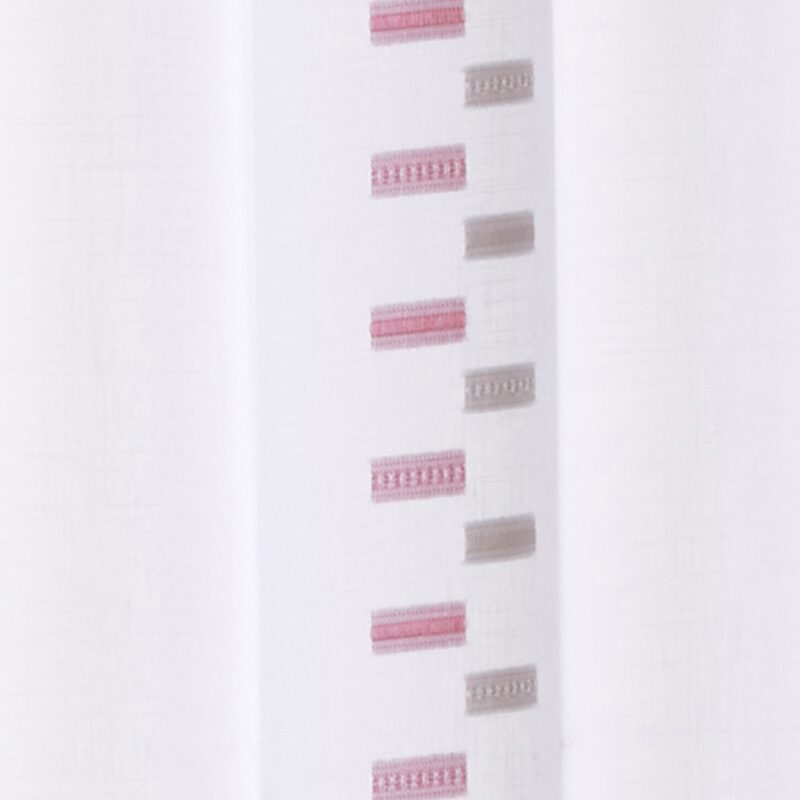 Voilage TANDEM coloris rose gris 140 x 260 cm