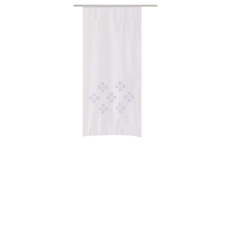 Vitrage CÉRAMIQUE coloris bleu 58 x 120 cm