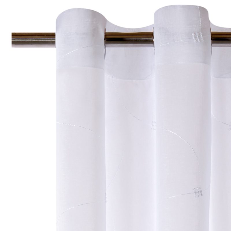 Voilage COQUETTE coloris blanc 140 x 260 cm