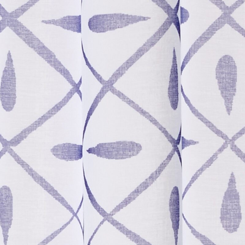 Voilage FAÏENCE coloris bleu indigo 140 x 260 cm