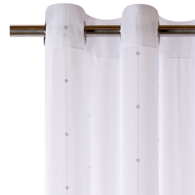 Voilage COMÈTE coloris blanc 140 x 260 cm