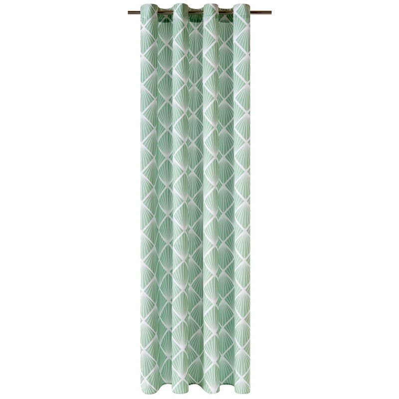 Rideau BOTANICA coloris vert menthol 140 x 260 cm