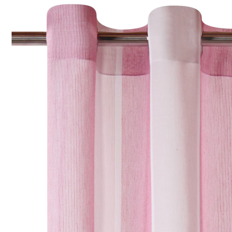Voilage LINY coloris rouge 140 x 260 cm