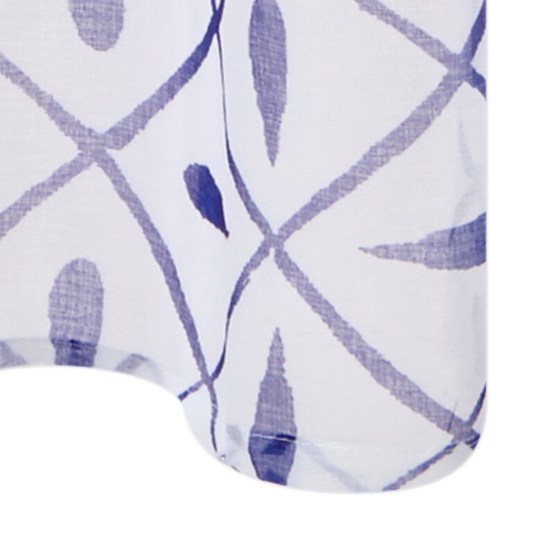Voilage FAÏENCE coloris bleu indigo 140 x 260 cm
