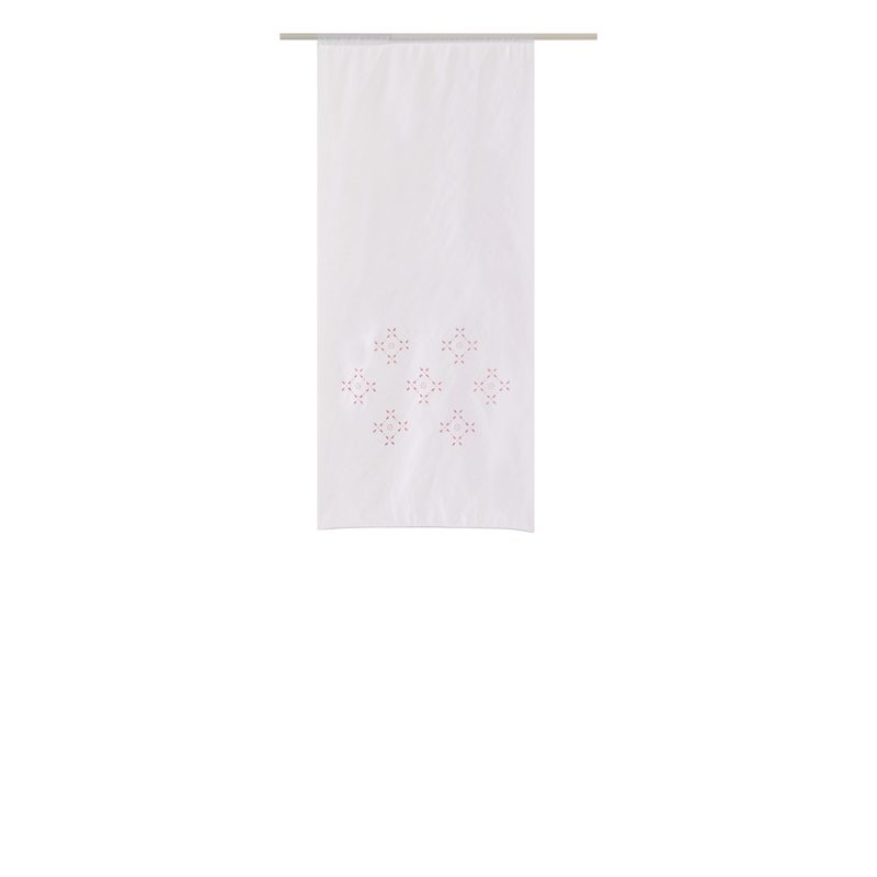 Vitrage CÉRAMIQUE coloris rouge 58 x 120 cm