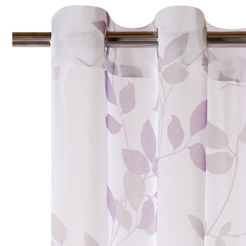 Voilage VERDURA coloris parme 140 x 260 cm