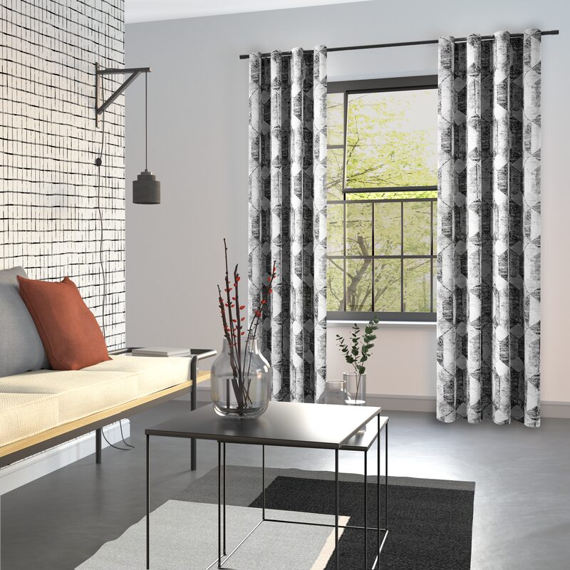 Rideau SAPHIR coloris gris perle 145 x 255 cm