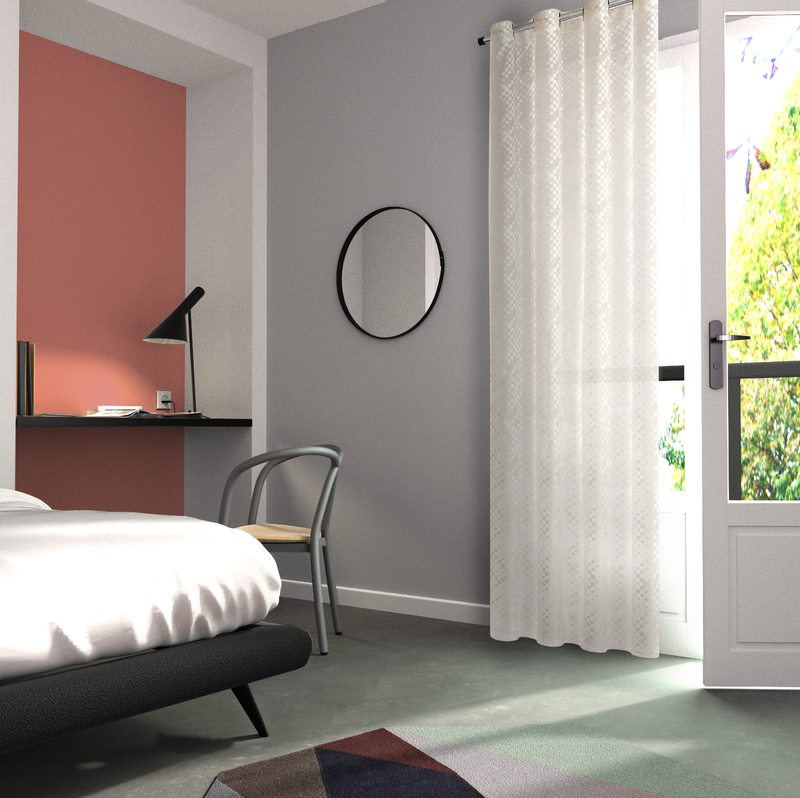 Voilage SODA coloris blanc 140 x 245 cm