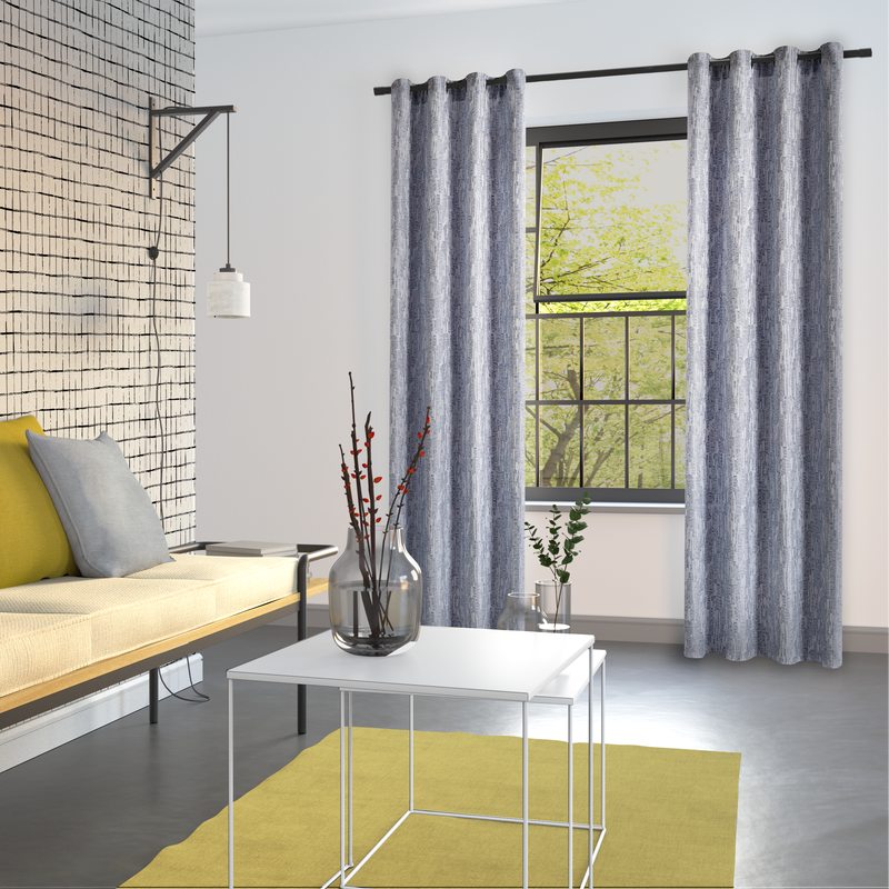 Rideau ISA coloris gris bleu 145 x 240 cm