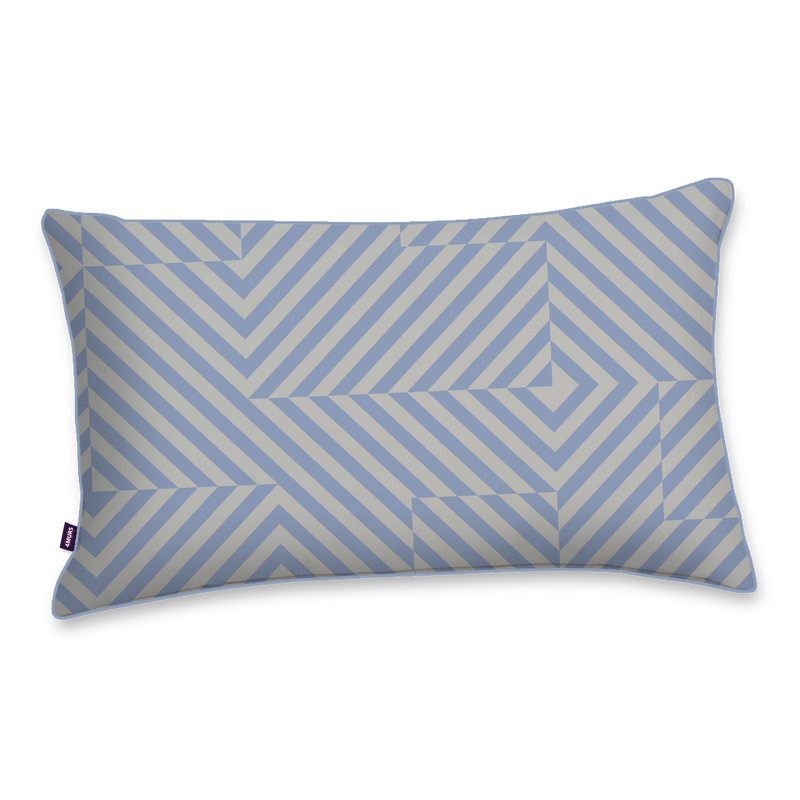 Coussin WEFT coloris bleu 30 x 50 cm