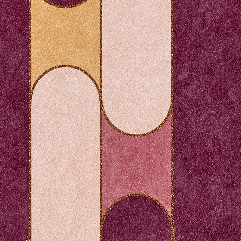 Papier peint intissé ANABEL coloris rose prune