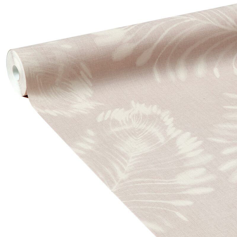 Papier peint intissé PLUMIA coloris rose pastel