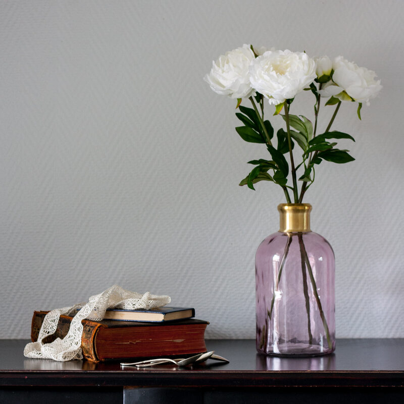 Fleur artificielle PIVOINE coloris blanc