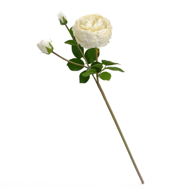 Fleur artificielle ROSE coloris blanc
