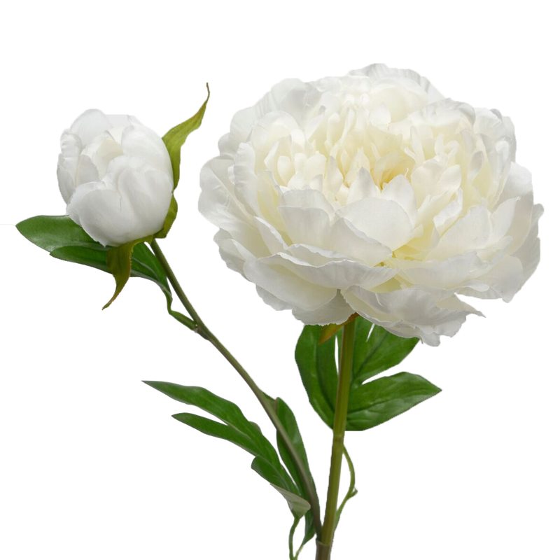 Fleur artificielle PIVOINE coloris blanc