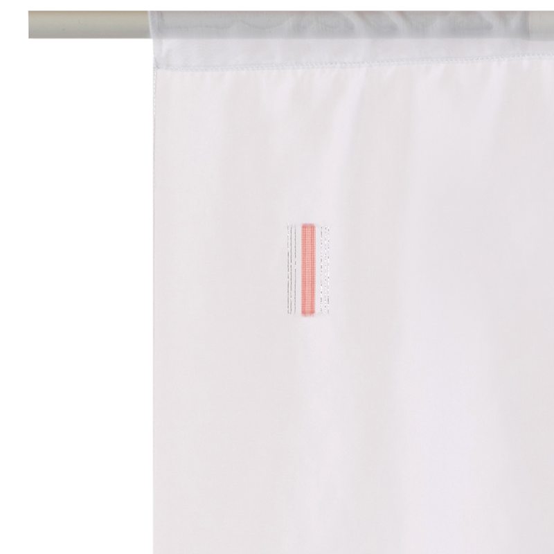 Vitrage CLUB coloris corail 65 x 130 cm