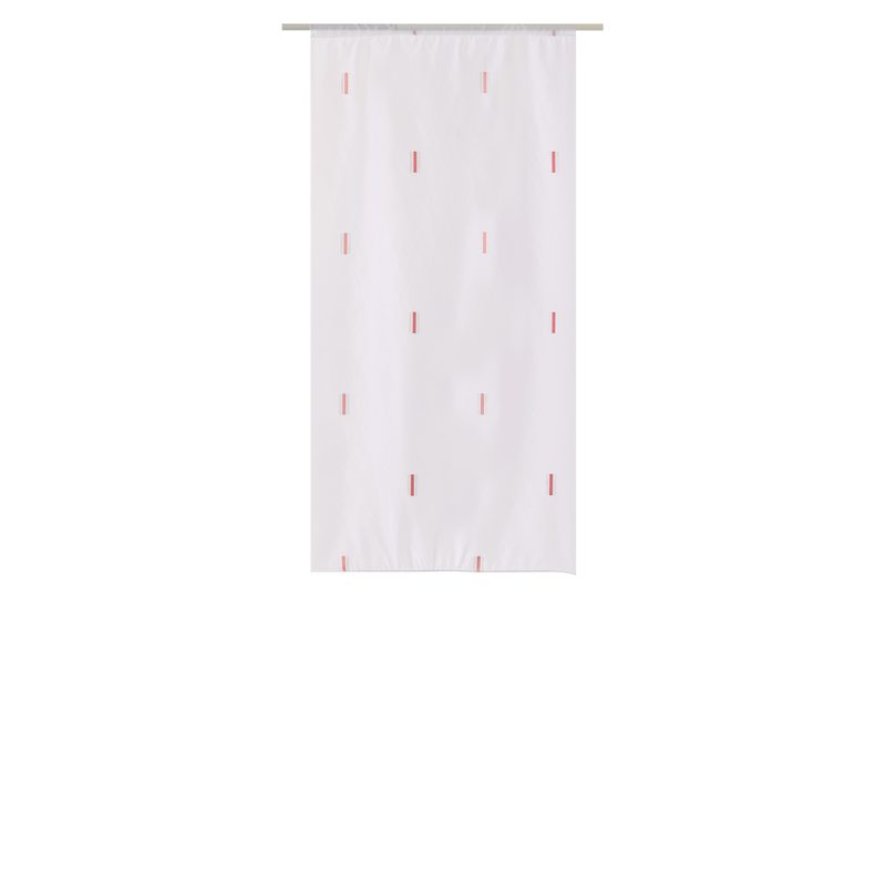 Vitrage CLUB coloris corail 65 x 130 cm