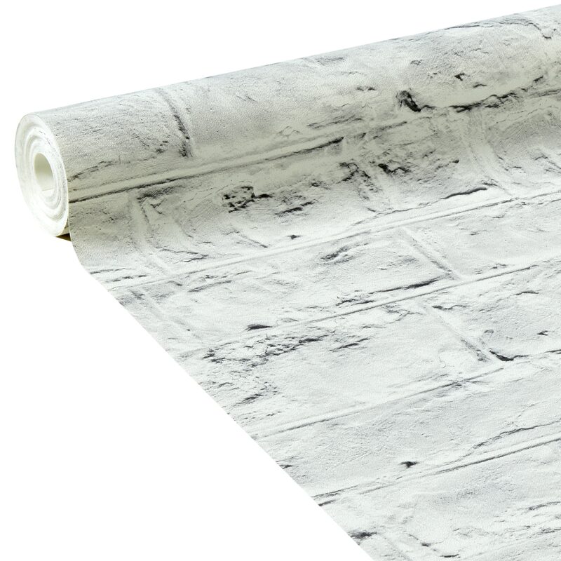 Papier peint intissé KALAM coloris blanc gris
