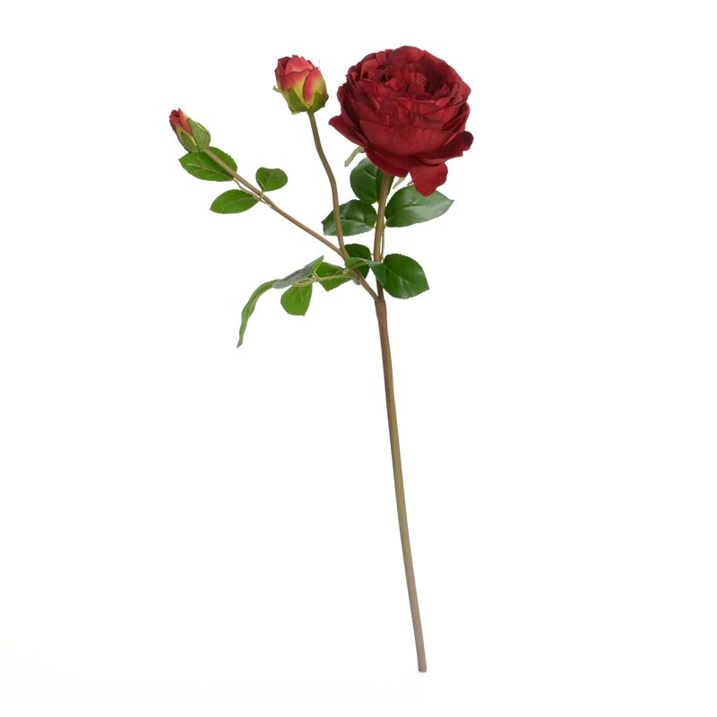 Fleur artificielle ROSE coloris rouge